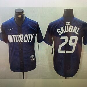 😃Tarik Skubal Navy 29 Stitched Jersey🤣